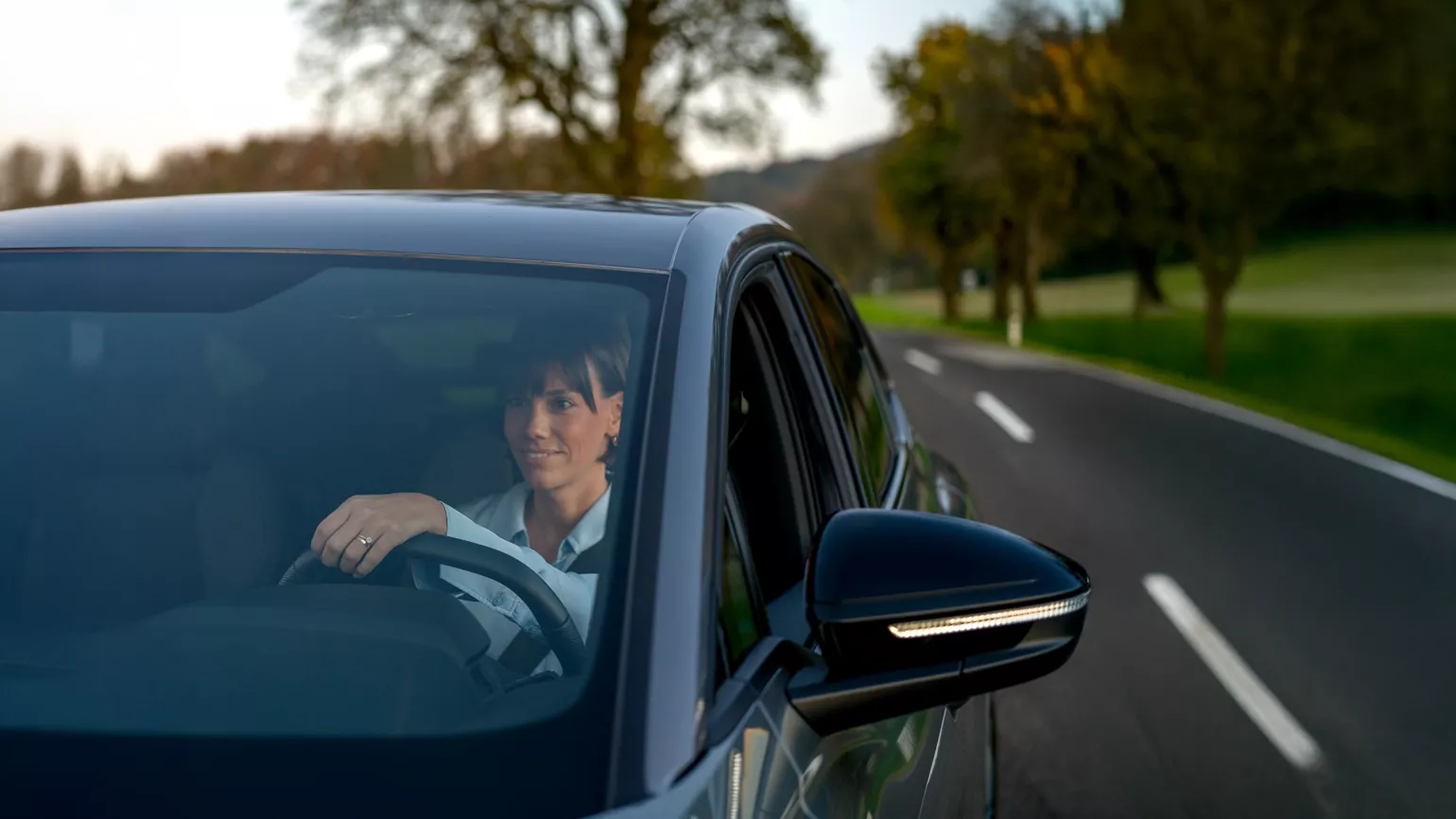 Woman driving in the car