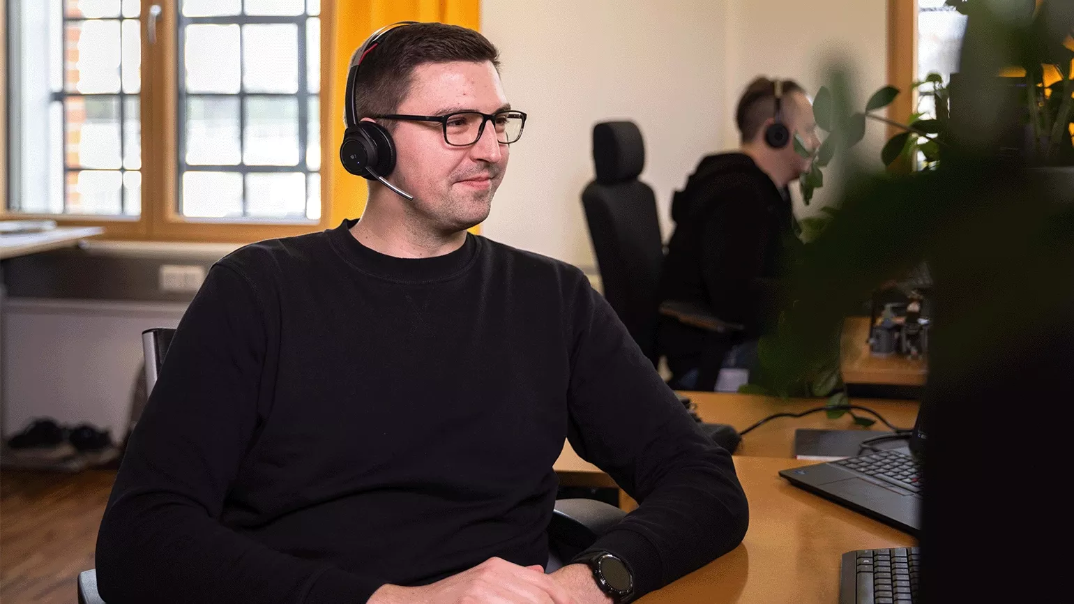 Employee Gerd at his work station