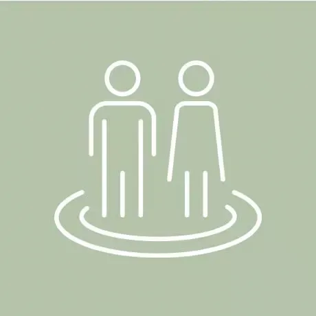 Icon with two employees