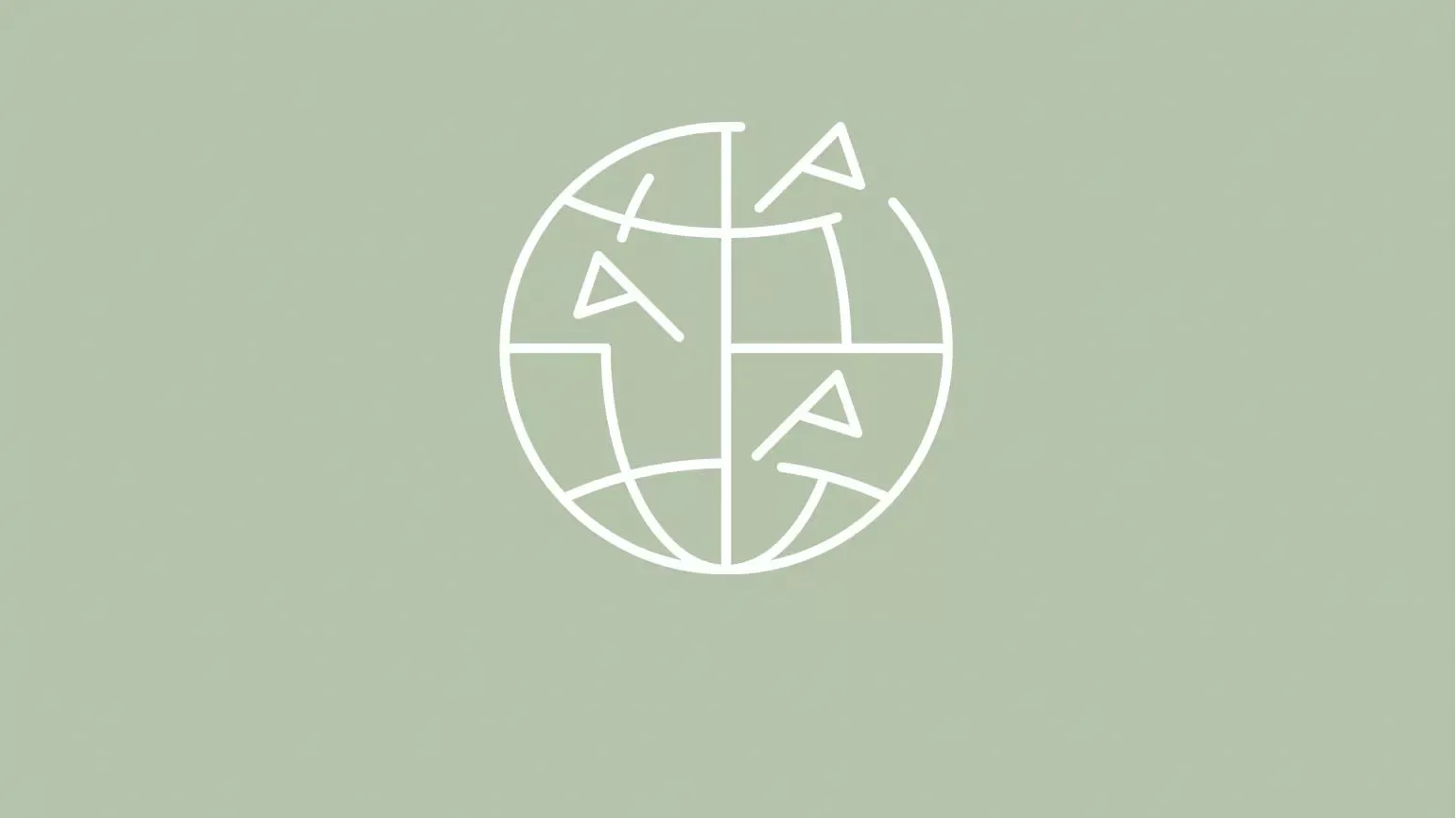 Icon globe with flags 