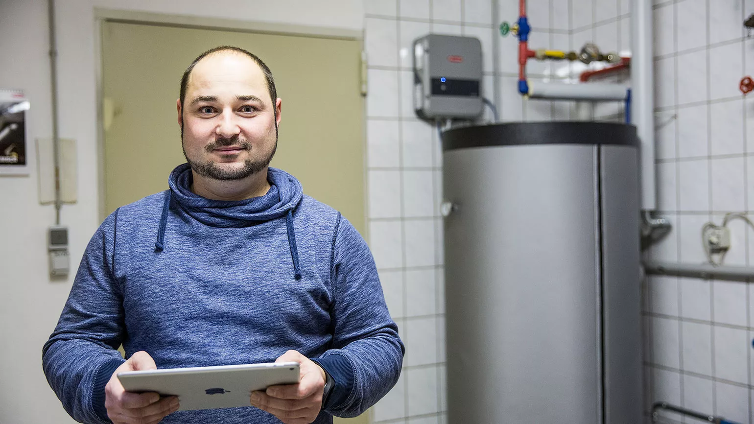 man in the boiler room