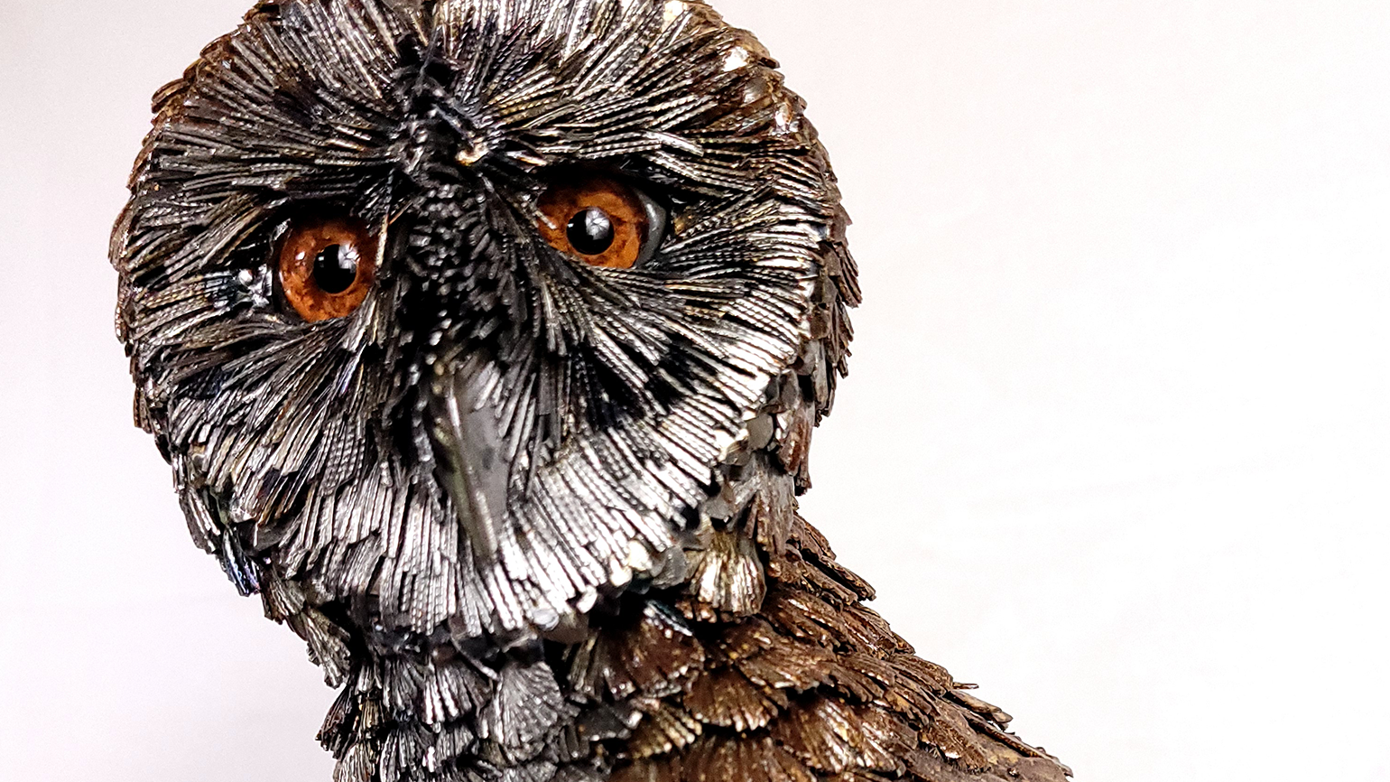 Welded art: wise owl